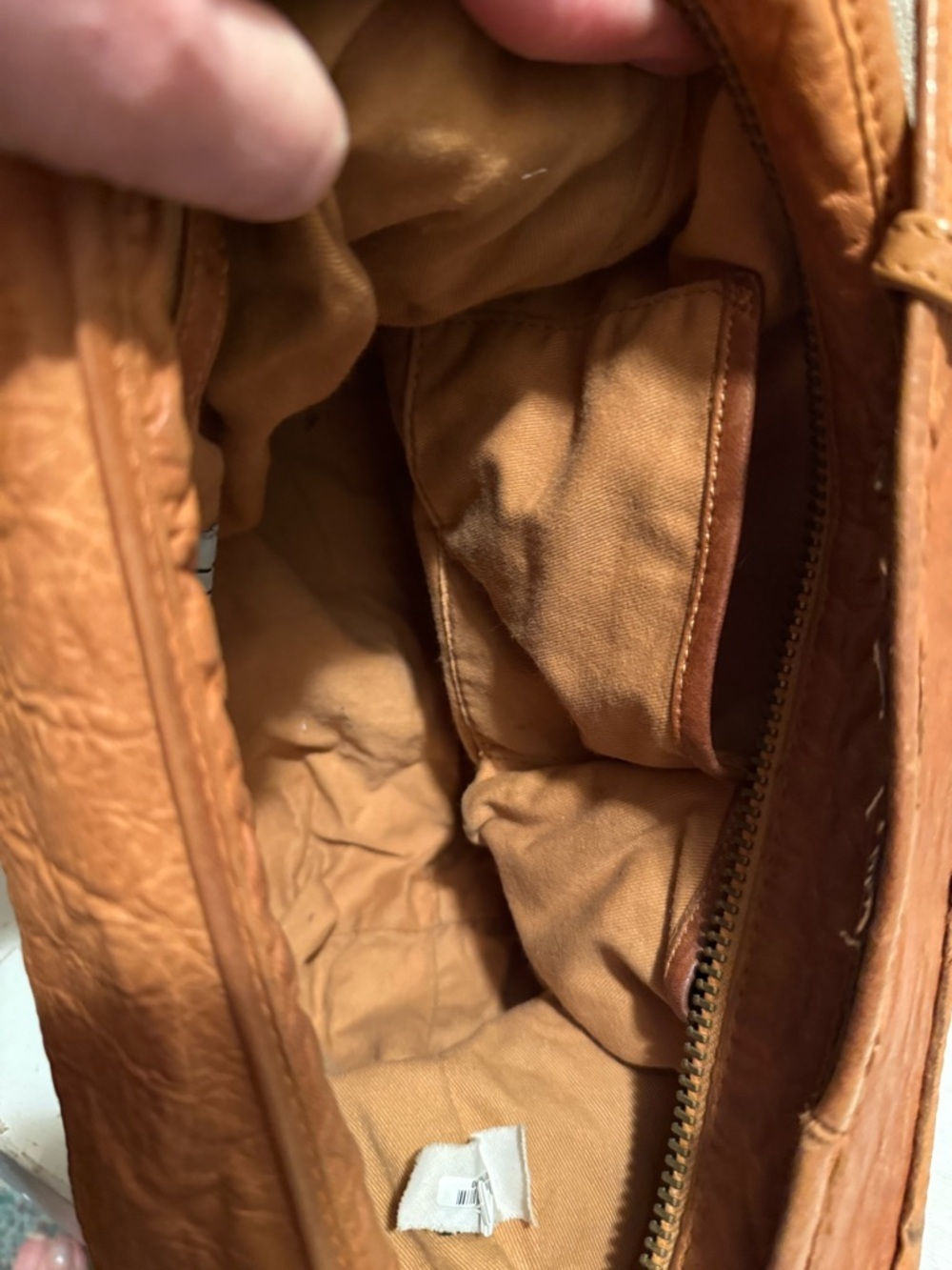 Cynthia Rowley Tan Leather Shoulder Hobo Bag EUC - Picture 9 of 11